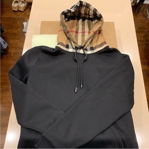 NWT Burberry Men’s Check Hoodie